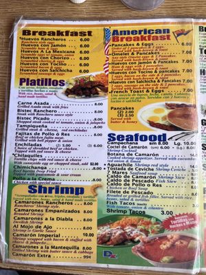 El Snappy Mexican Food And More menu 3